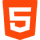 The logo for HTML5